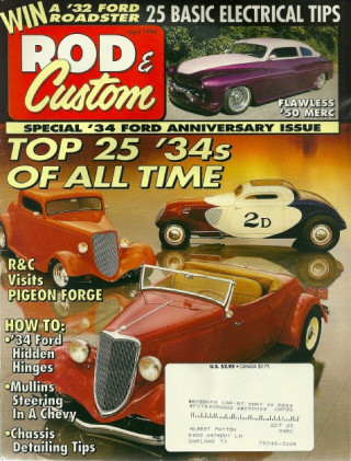 ROD & CUSTOM 1994 APR - CHASSIS DETAILING, HIDDEN HINGES FOR A 1934 FORD